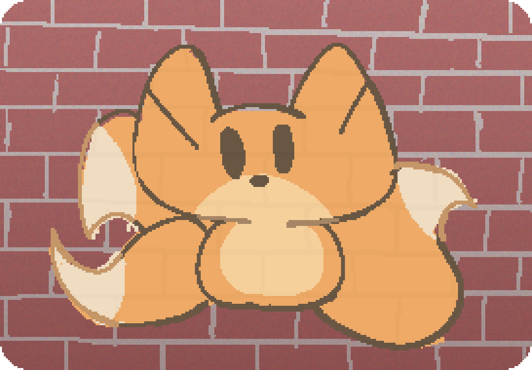 beefox, drawn as graffiti on a brick wall