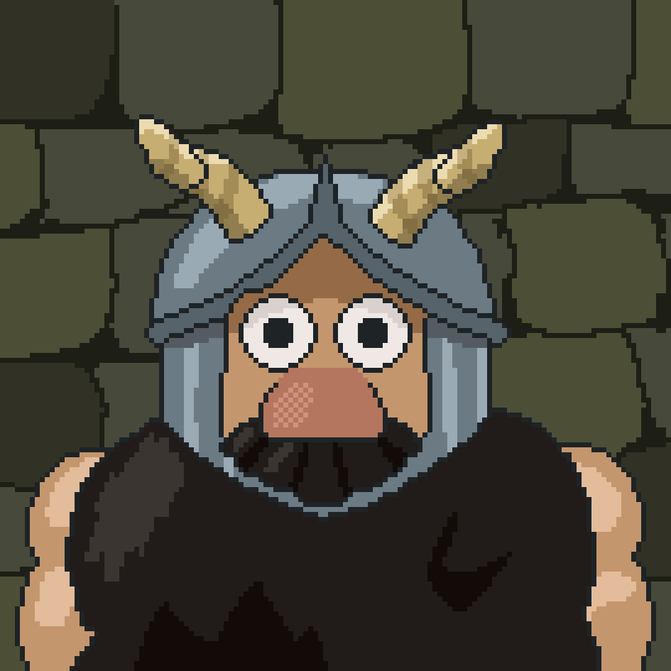 senshi from dungeon meshi, in pixel art form