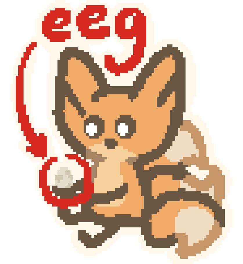 bee holding an egg surprised, while a red arrow points to the egg reading