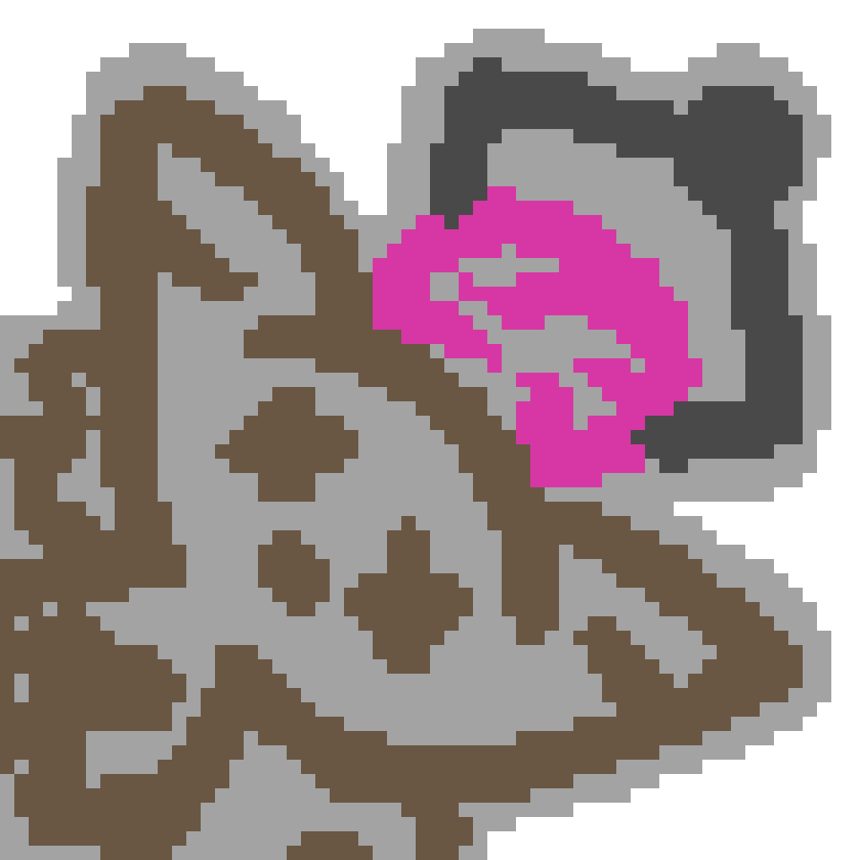 bee with Xs for eyes having their brain squished repeatedly by a claw