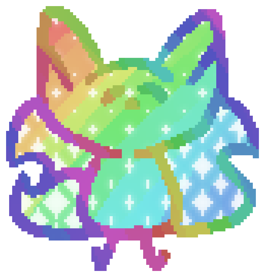 bee made of rainbows and stars