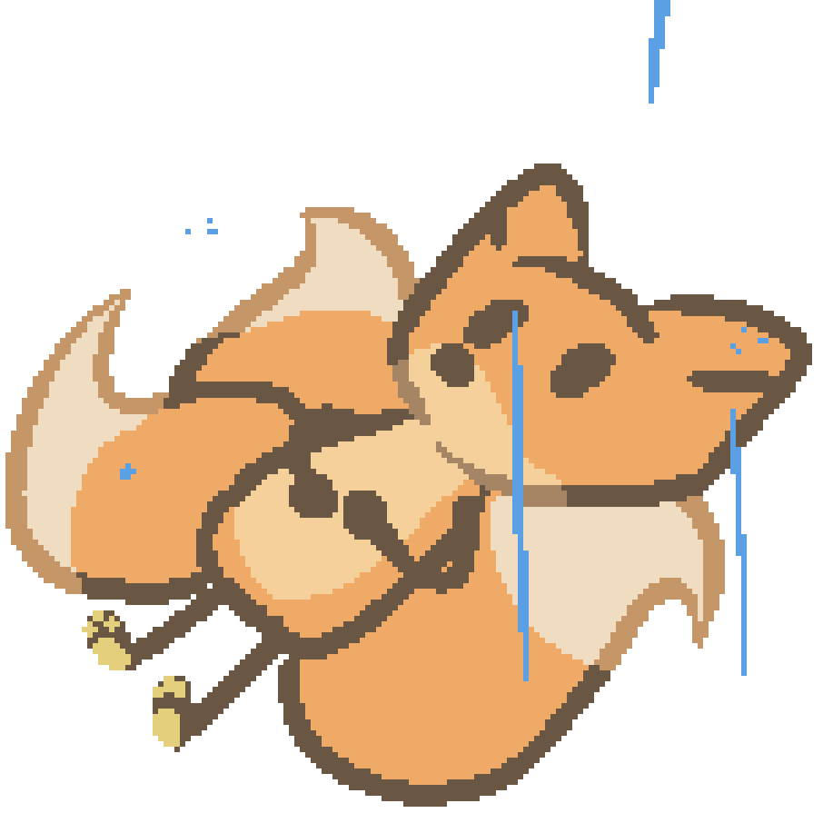 bee laying down looking into the sky as it rains on star